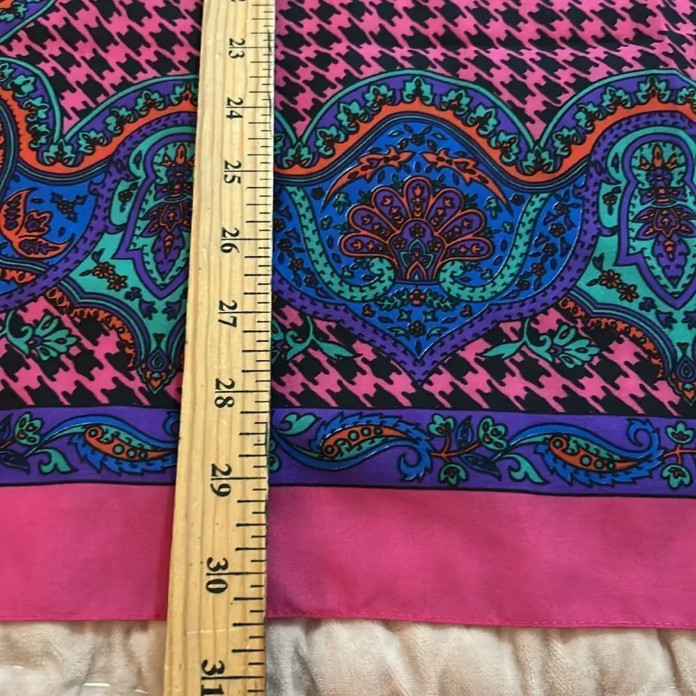 Axcess Pink and Blue Paisley Scarf